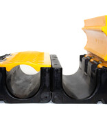 Foldable and portable hose bridge with covers - 2 x Ø 80mm