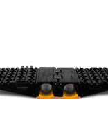 Foldable and portable hose bridge with covers - 2 x Ø 80mm