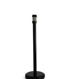 Black queue barrier post with black retractable belt - 2,10 meter