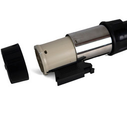 Zwarte riempaal met oprolbaar zwart lint - 2,10 meter