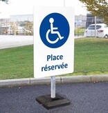 Base for temporary traffic signs  Minibloc 15kg  - socket 40 x 80