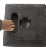 Base for temporary traffic signs  Minibloc 15kg  - socket 40 x 80