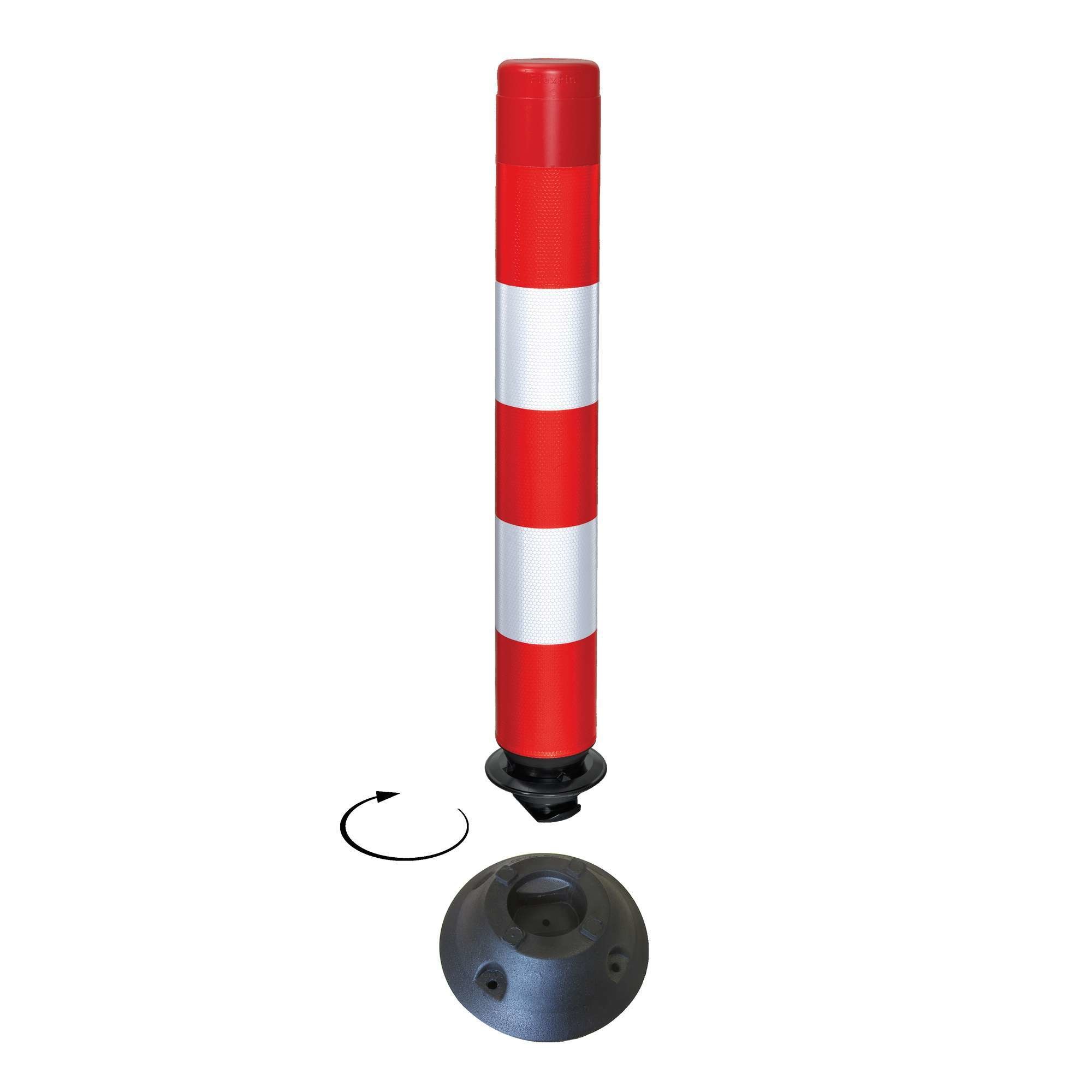 Flexible bollard FLEXPIN - red/white - various lengths