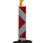 Balise de chantier Type 2 A+B + RA2 - 250 x 1000 mm - CHEVRONS/ARROW - (40x40 mm)