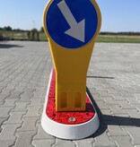 Modulair verkeerseiland rood middenstuk