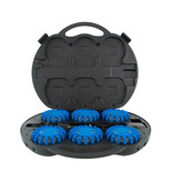 Case with 6 rechargeable blue LED rotorlights - magnetic