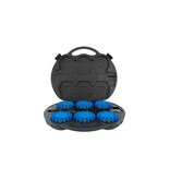 Case with 6 rechargeable blue LED rotorlights - magnetic