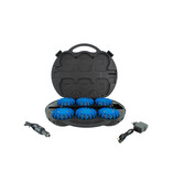 Case with 6 rechargeable blue LED rotorlights - magnetic