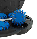 Case with 6 rechargeable blue LED rotorlights - magnetic