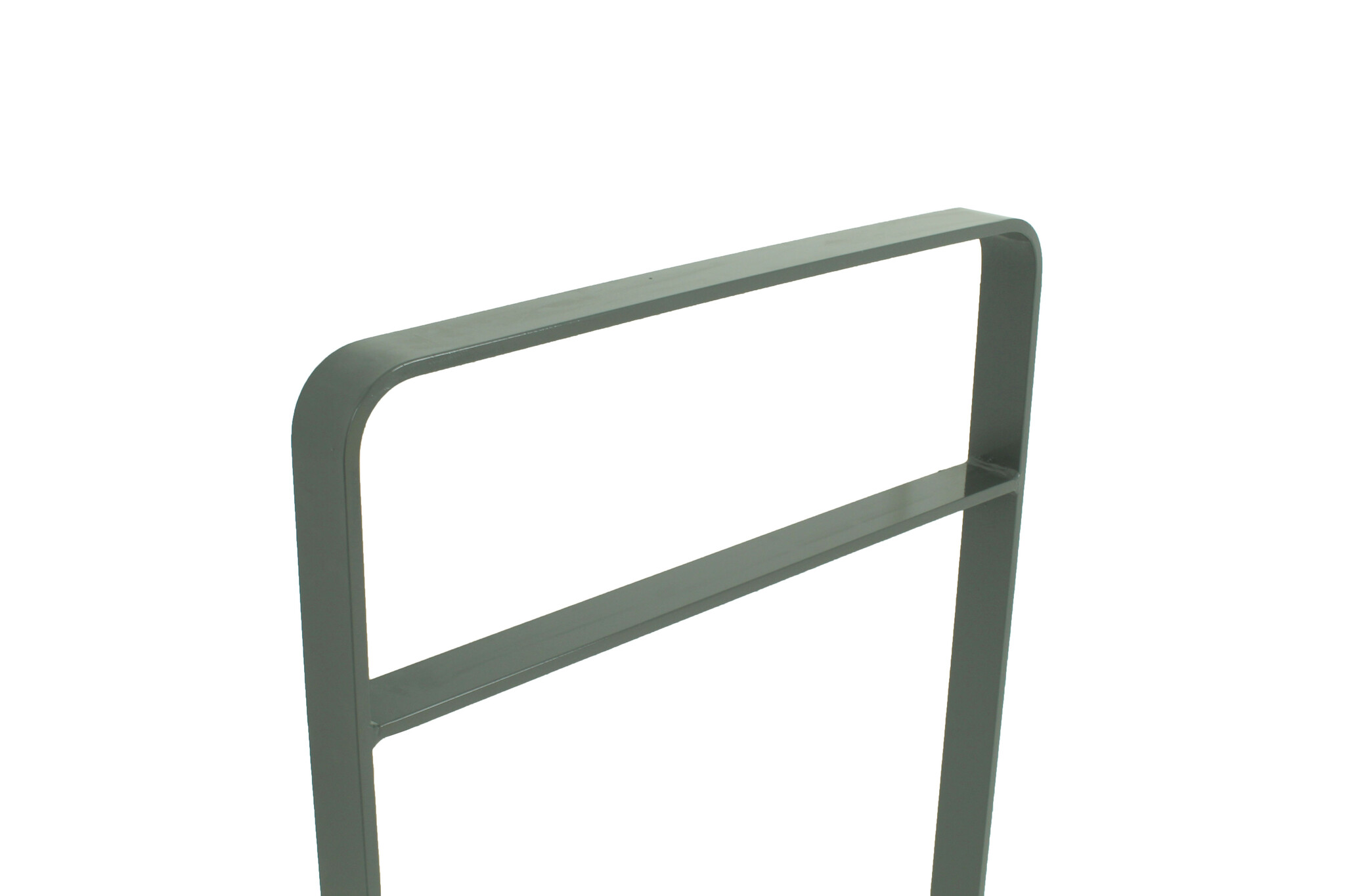 Platstaal fietsbeugel 750 x 1050 mm met dwarsbuis + RAL 7043