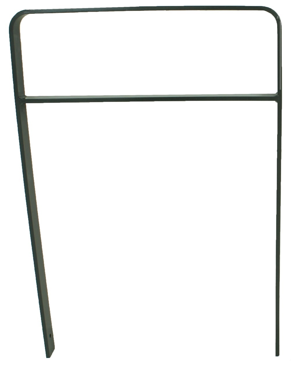 Arceau vélo acier plat 750 x 1050 mm avec barre transversale + RAL 7043