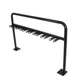 Enkelzijdig steprek 7 stepplaatsen - 1600 x 1000 mm + galva + RAL 9005