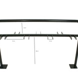 Double sided scooter rack 7 scooters - 1600 x 1000 mm + galva + RAL 9005