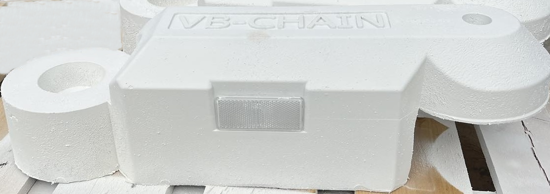 Separateur de route VB chain - 165 x 600 MM + refl - rouge