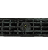 Fietspadafscheider 100 cm uit rubber zwart/wit