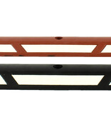 Fietspadafscheider 100 cm uit rubber zwart/wit