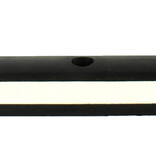 Fietspadafscheider 100 cm uit rubber zwart/wit
