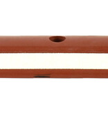 Fietspadafscheider 100 cm uit rubber rood/wit
