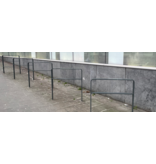 Arceau vélo acier plat 750 x 1050  mm avec deux barres transversaux + RAL 7043