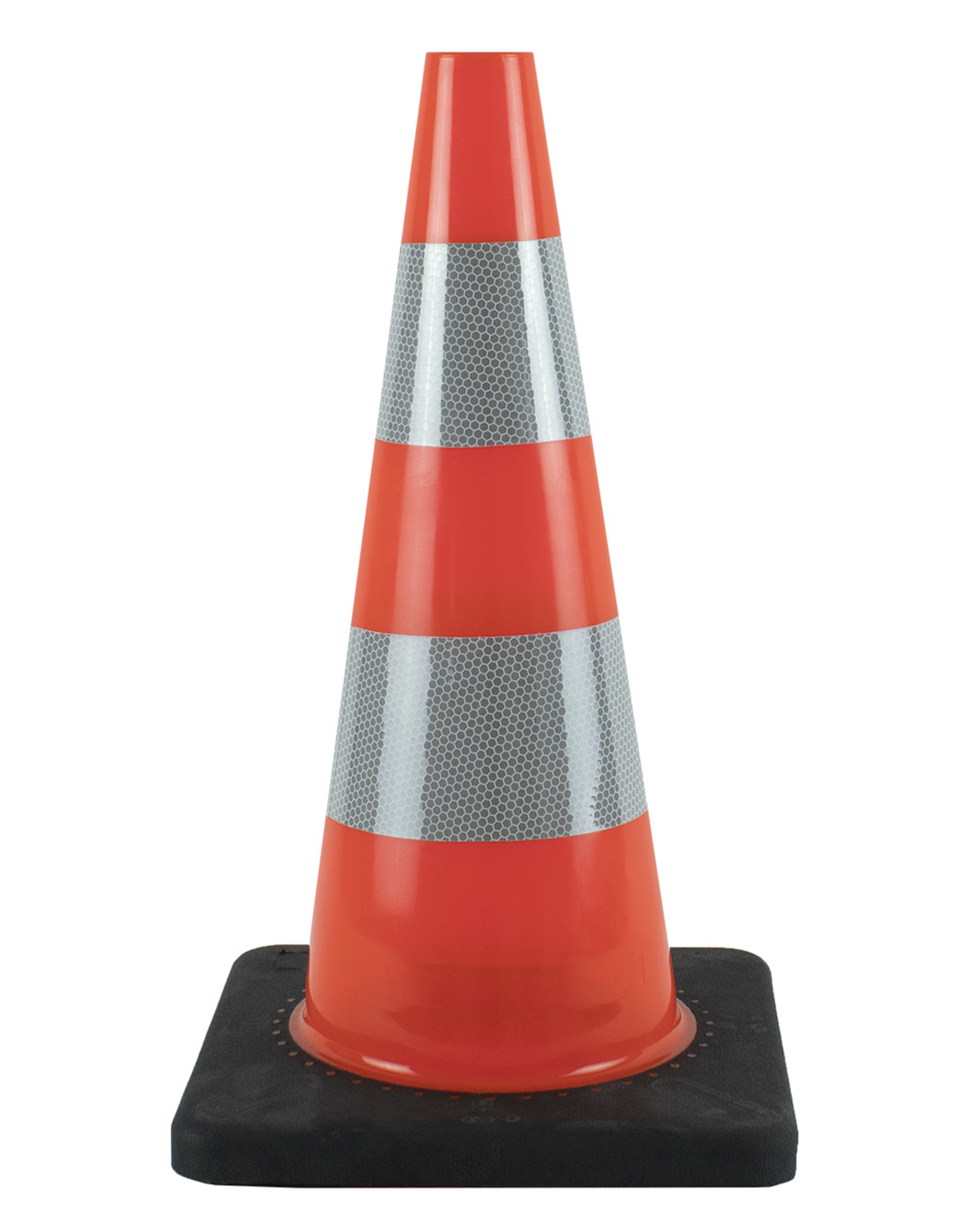 Traffic cone PU - 50 cm high with black base - Class 2