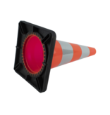 Traffic cone PU - 50 cm high with black base - Class 2