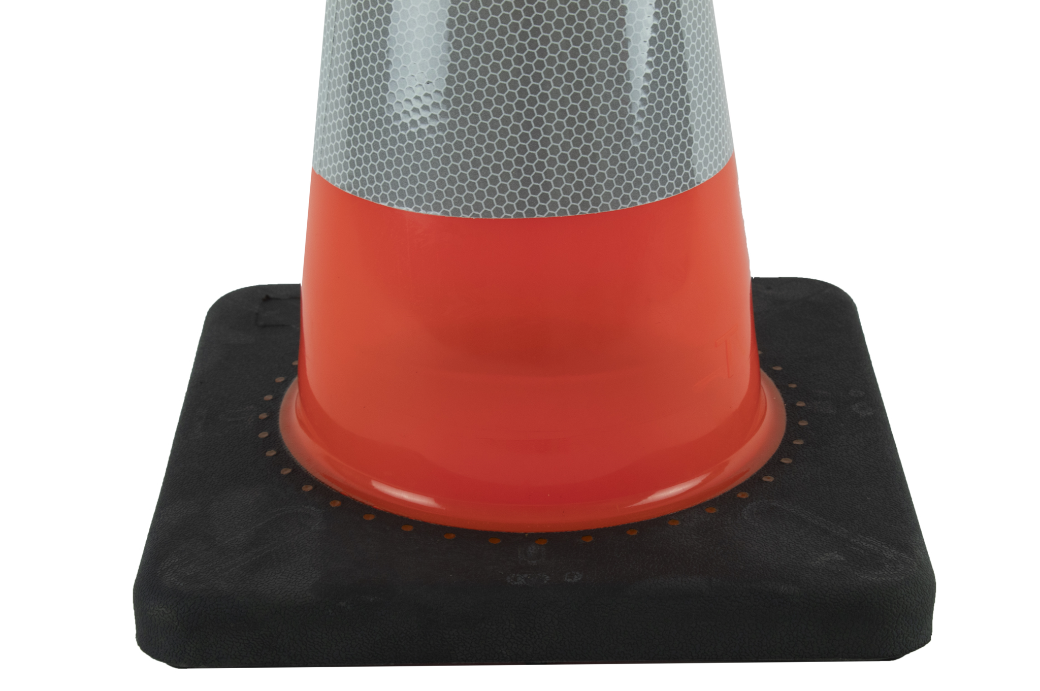 Traffic cone PU - 50 cm high with black base - Class 2