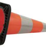 Verkeerskegel PU - 75 cm hoogte met zwarte voet + Klasse 2