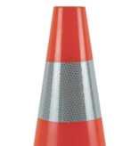 Verkeerskegel PU - 75 cm hoogte met zwarte voet + Klasse 2