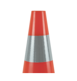 Traffic cone PU - 75 cm high with black base - Class 2