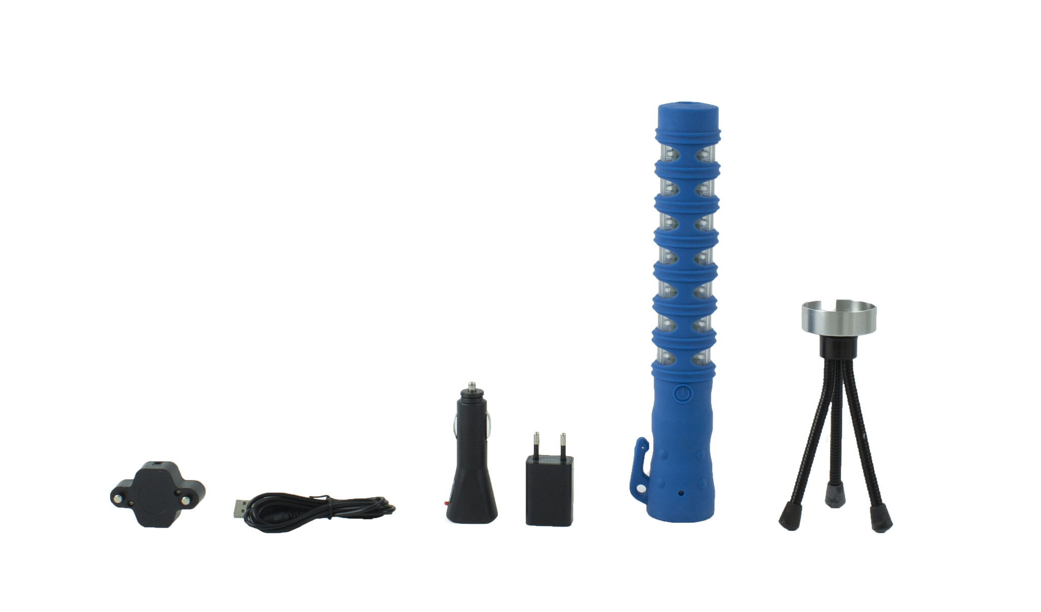 Baton de police lumineux - bleu - rechargeable