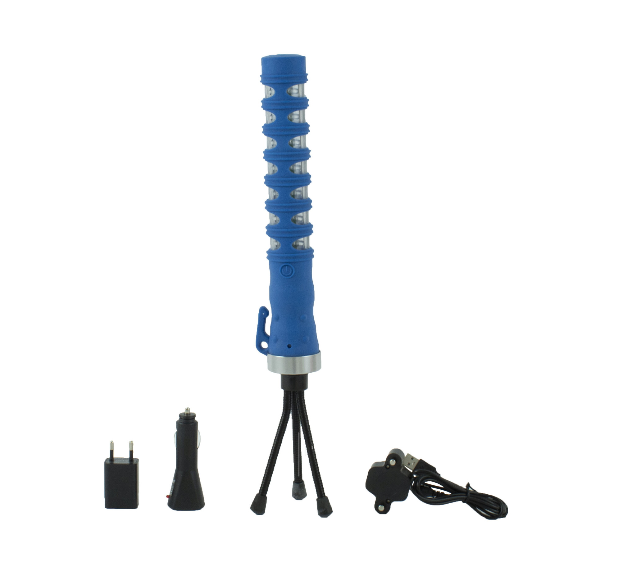 LED Traffic baton - blue - rechargeable