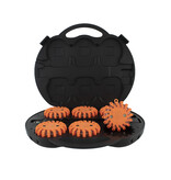 Case with 6 orange rechargeable  rotor lights - magnetic