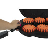 Case with 6 orange rechargeable  rotor lights - magnetic