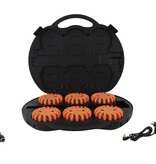 Case with 6 orange rechargeable  rotor lights - magnetic