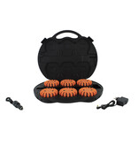 Case with 6 orange rechargeable  rotor lights - magnetic