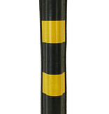 Rubber corner protector - rounded angle - yellow/black