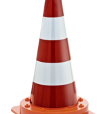 Eendelige verkeerskegel 50 cm SB 250 + volledig reflecterend RA2 Klasse 2