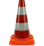 Eendelige verkeerskegel 50 cm SB 250 + volledig reflecterend RA2 Klasse 2