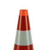 Eendelige verkeerskegel 50 cm SB 250 + volledig reflecterend RA2 Klasse 2