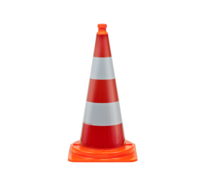 One-piece traffic cone 75 cm SB 250 - full reflective RA2 Class 2