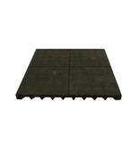 Rubber safety- and playground tile - 100 x 100 x 7.5 cm