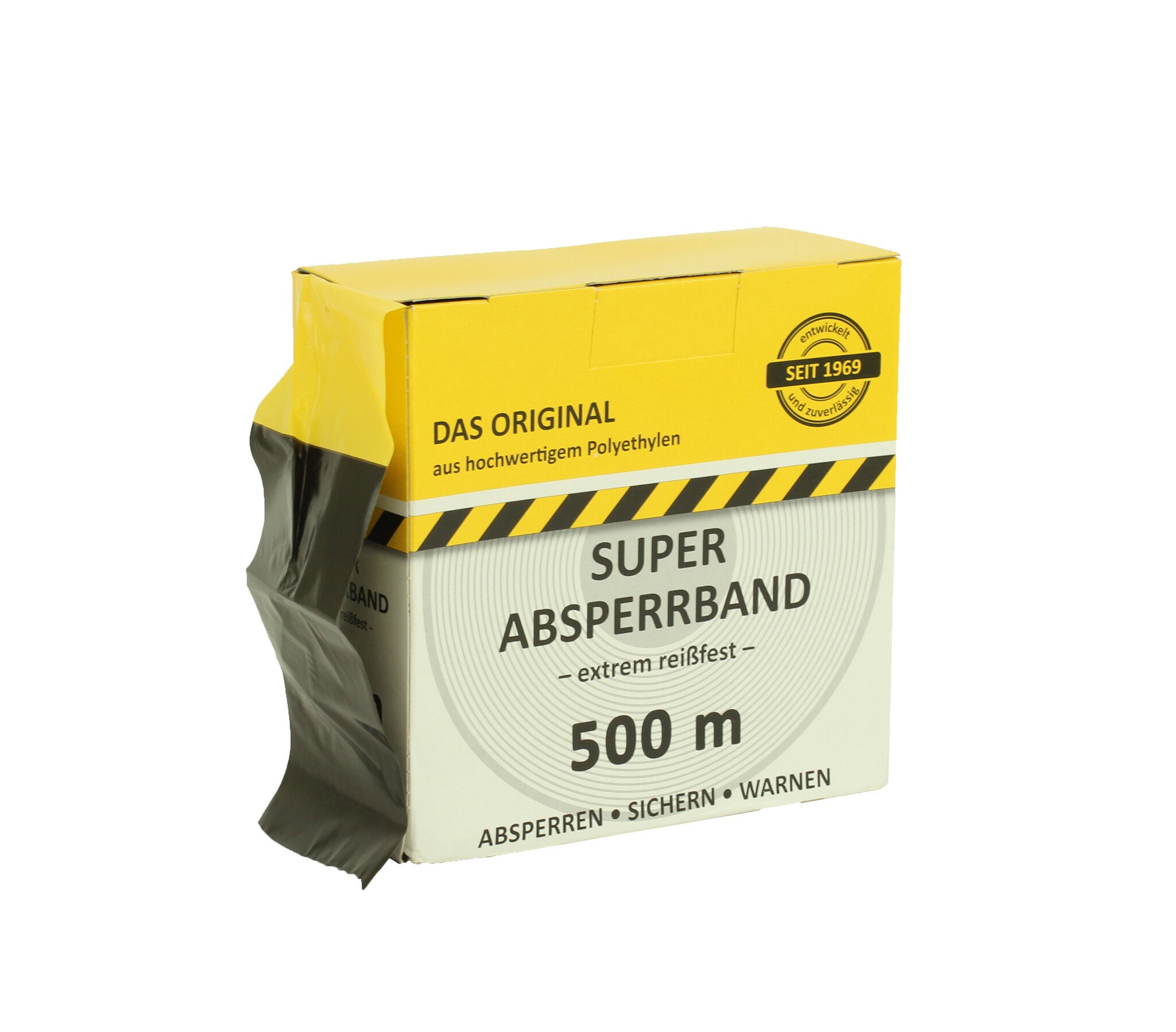SUPERSTRONG Barrier tape 500 m black/yellow