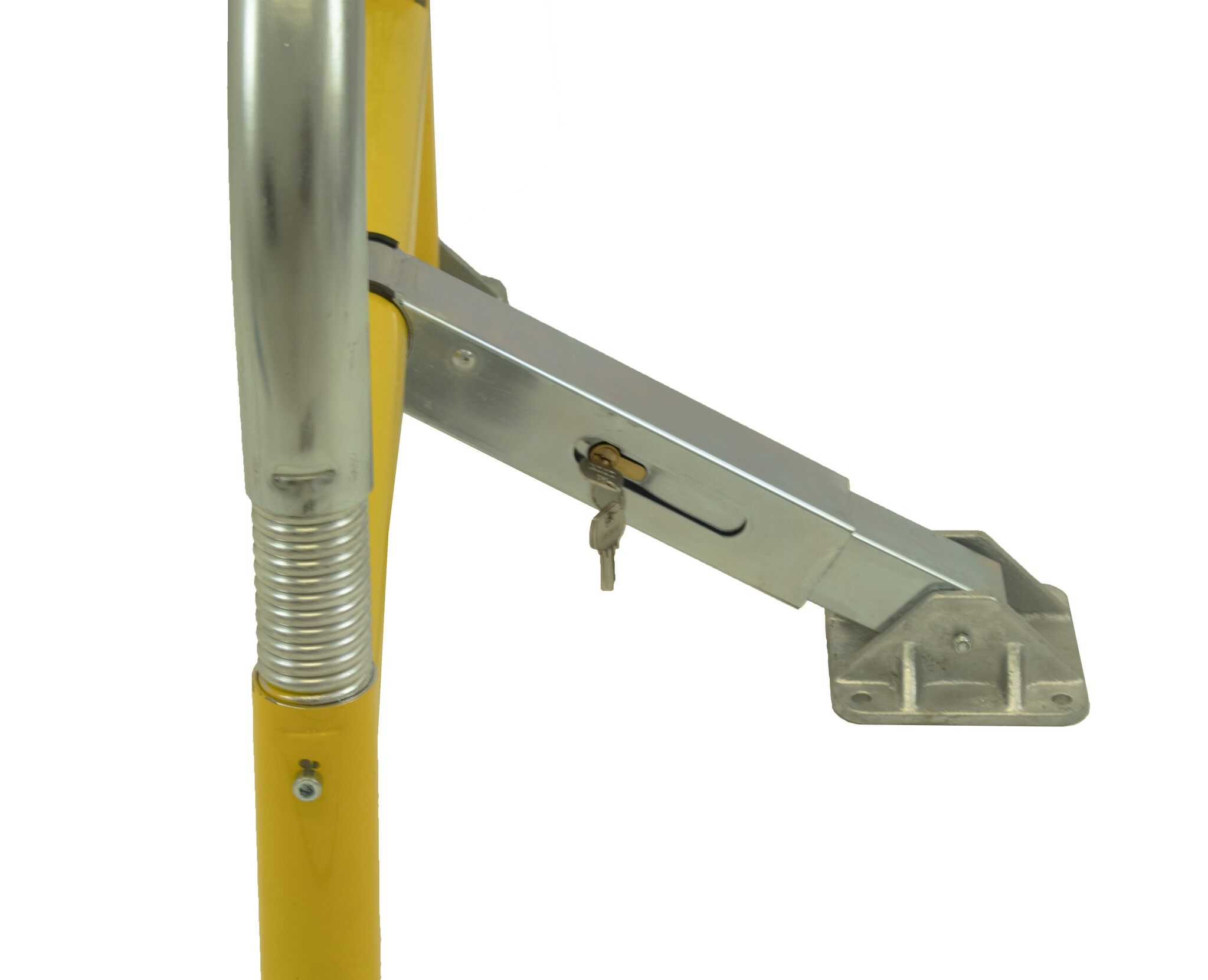 Parking bracket with springs and cylindrical safety lock 970 x 405 x 650-Ø 60 mm