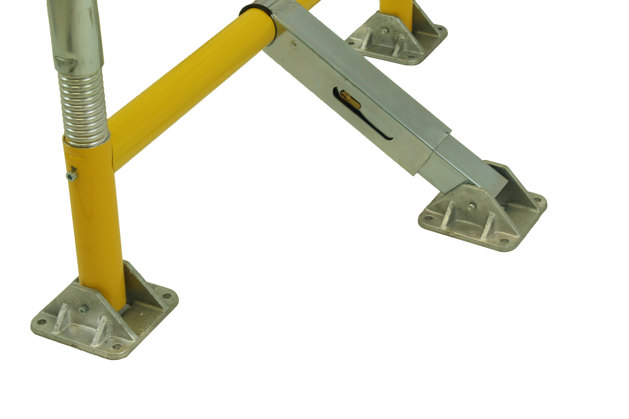 Parking bracket with springs and cylindrical safety lock 970 x 405 x 650-Ø 60 mm