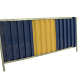 Barrière de chantier 'Bruxelles' - jaune/bleu - 2200 x 1060 mm