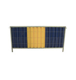 Construction barrier 'Brussels' - yellow/blue - 2200 x 1060 mm