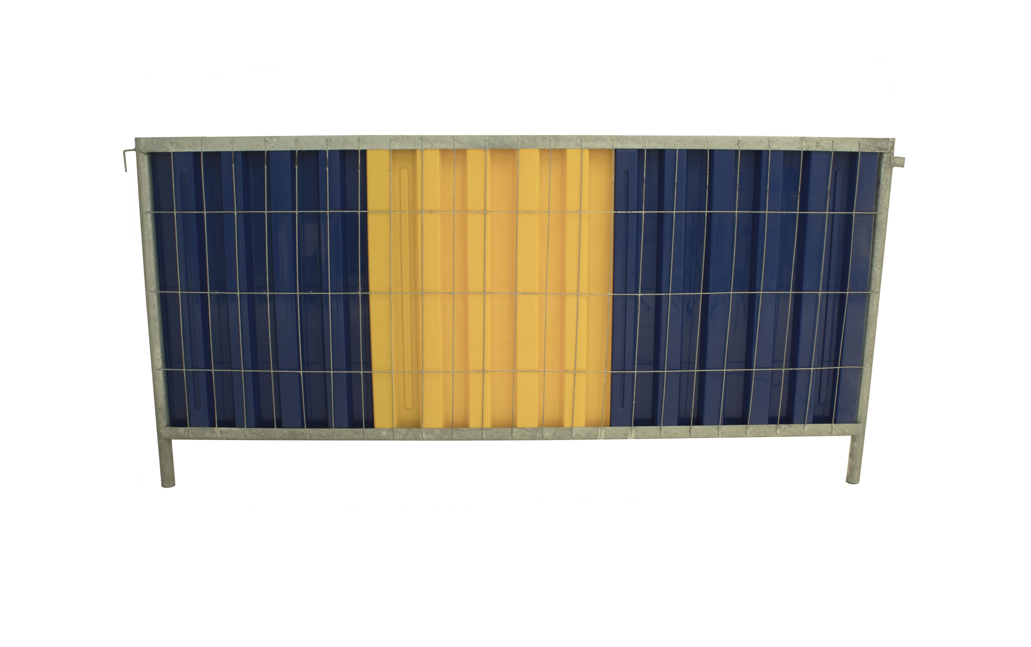 Barrière de chantier 'Bruxelles' - jaune/bleu - 2200 x 1060 mm