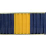 Werfhek 'Brussel' - geel/blauw - 2200 x 1060 mm