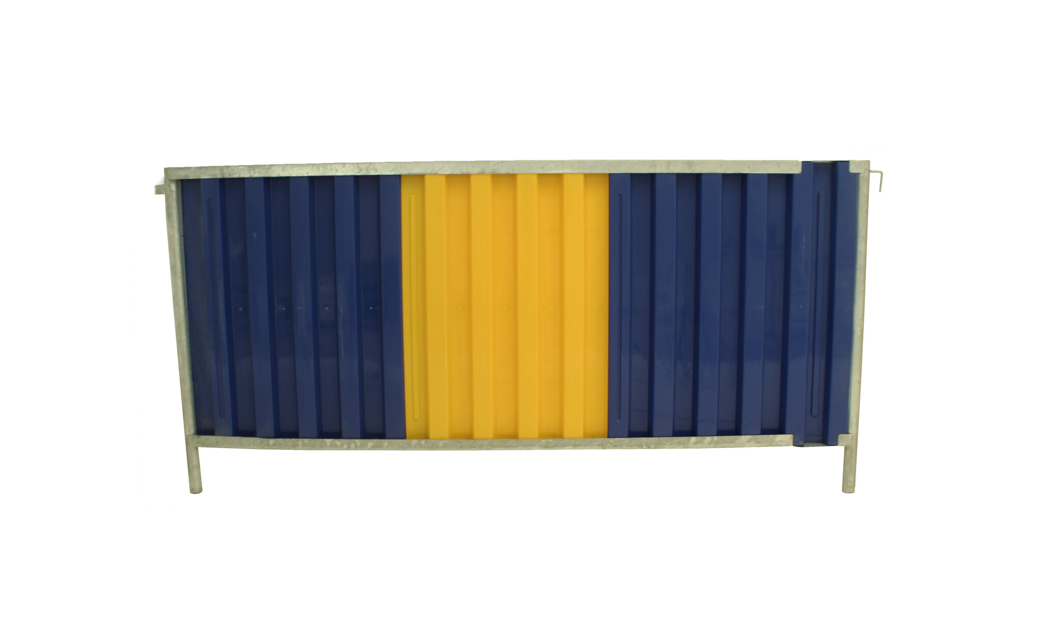 Werfhek 'Brussel' - geel/blauw - 2200 x 1060 mm