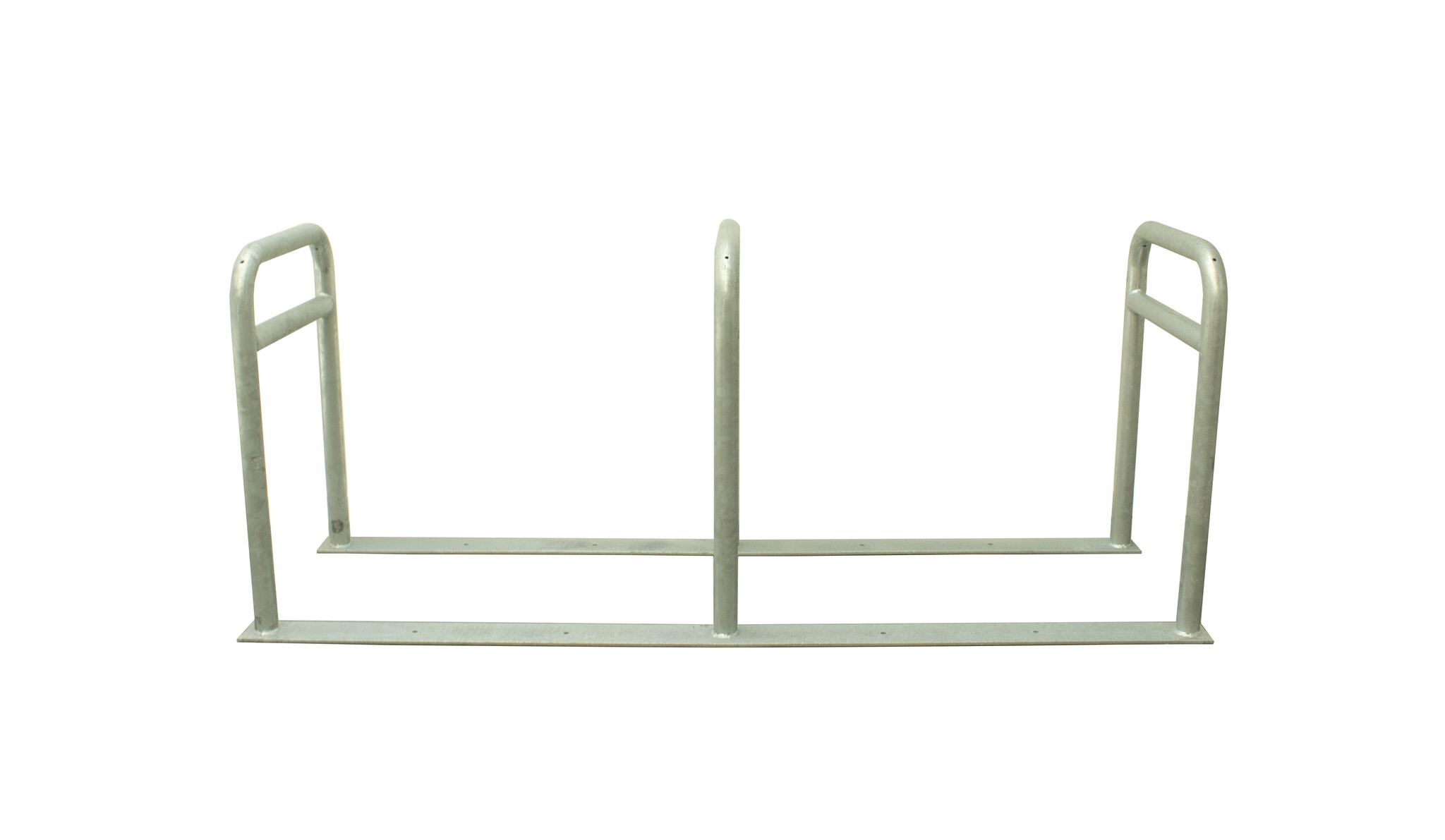 Bicycle rack with 3 loops and crossbar - 2000 x 600 x 800 mm